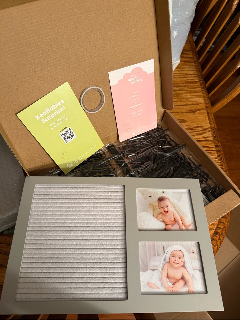 KeaBabies Heartfelt Picture Frame with Felt Letterboard